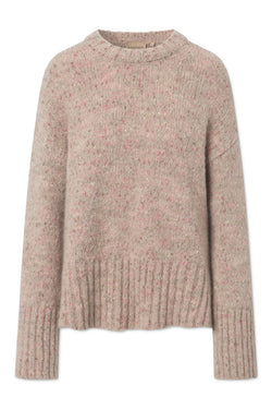 Rue de Tokyo KIM PUFF ALPACA KNIT SWEATER BEIGE / PINK