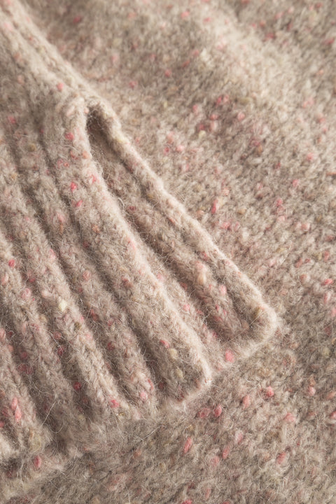 Rue de Tokyo KIM PUFF ALPACA KNIT SWEATER BEIGE / PINK