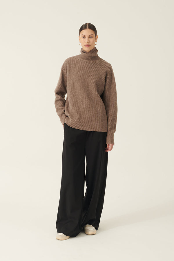 Rue de Tokyo KIRI WOOL CASHMERE BLEND KNITWEAR BROWN