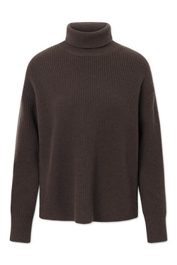 Rue de Tokyo KIRI WOOL CASHMERE BLEND SWEATER DARK BROWN