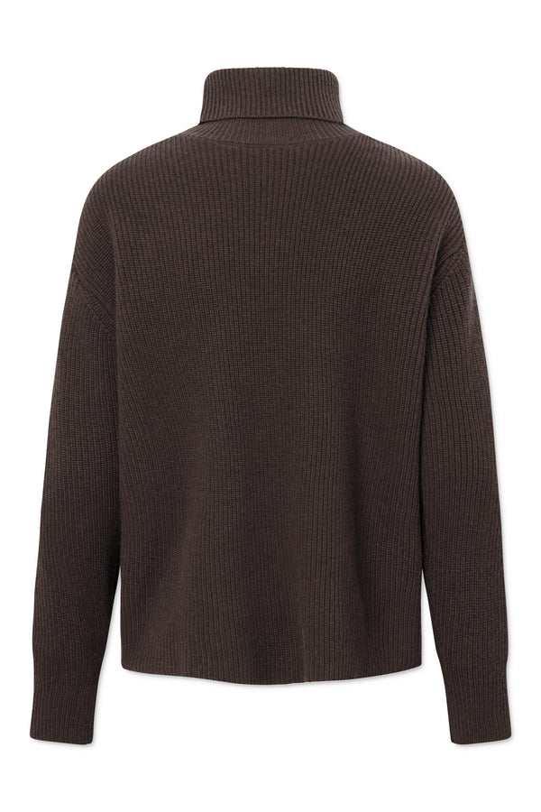 Rue de Tokyo KIRI WOOL CASHMERE BLEND SWEATER DARK BROWN