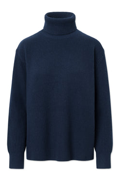 Rue de Tokyo KIRI WOOL CASHMERE BLEND SWEATER NAVY