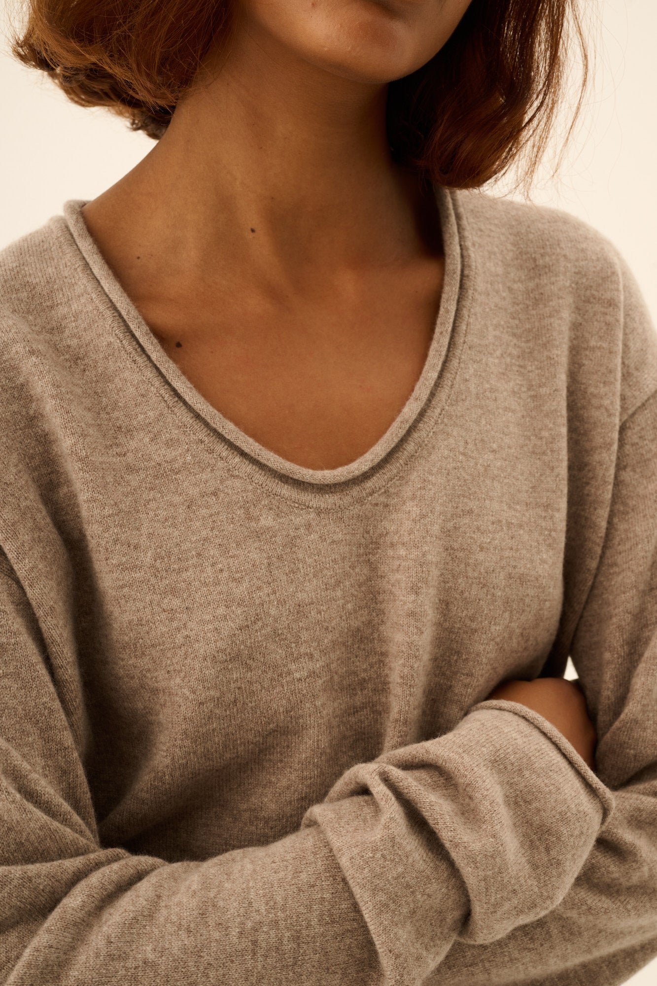 Rue de Tokyo KIRSTY MERINO Sweater TAUPE MELANGE