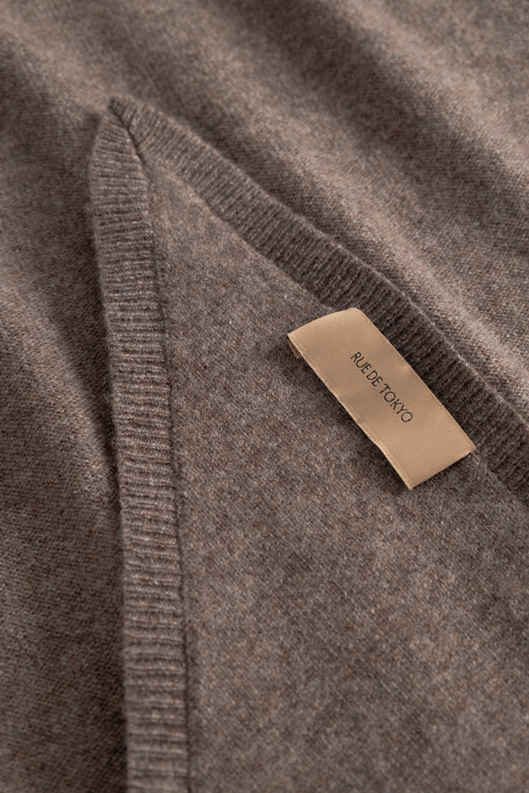 Rue de Tokyo KISHORI MERINO CASHMERE Scarf DARK BROWN MELANGE