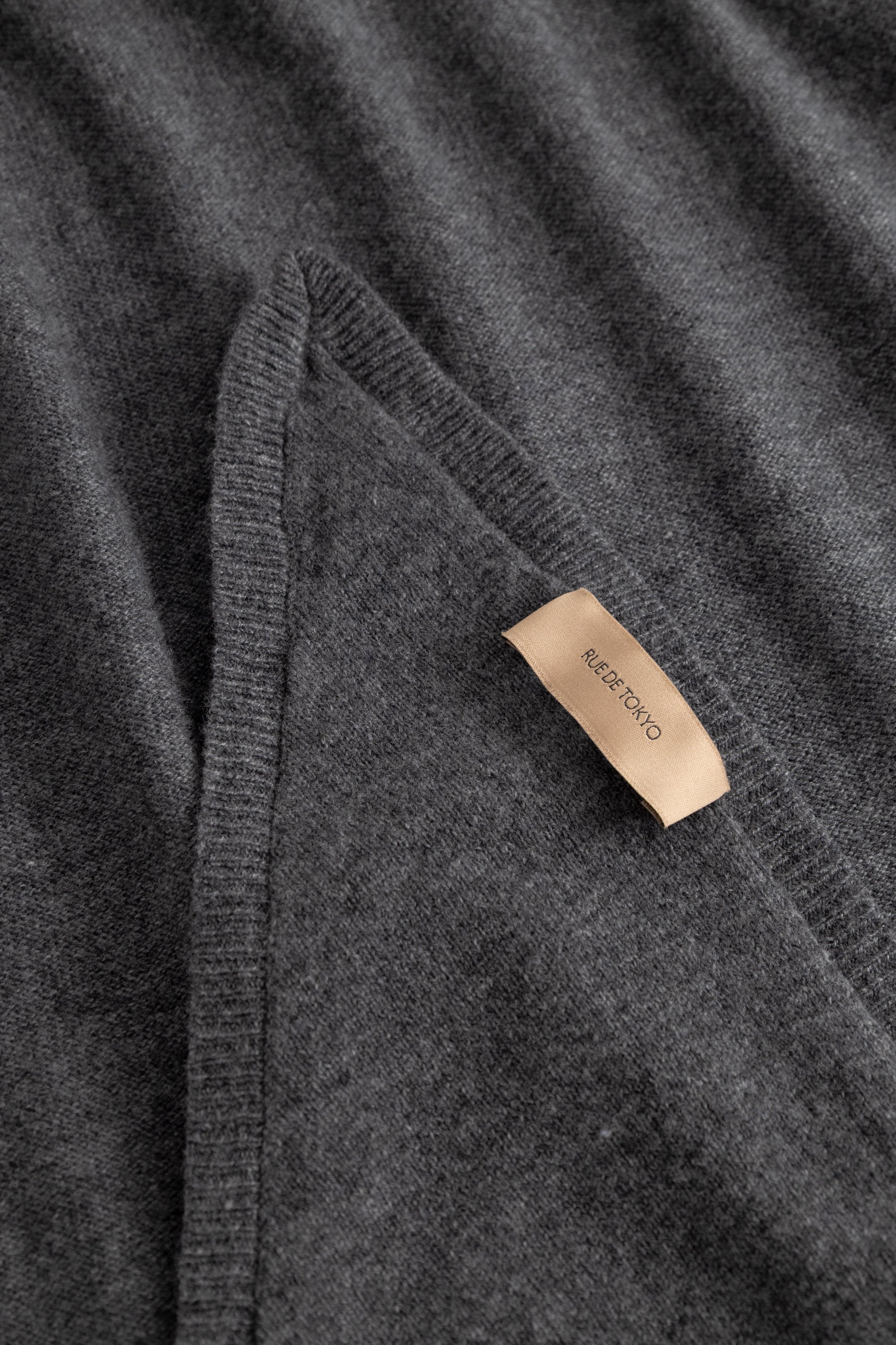 Rue de Tokyo KISHORI MERINO CASHMERE Scarf DARK GREY MELANGE