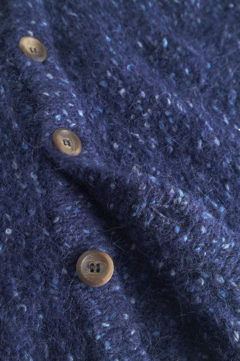 Rue de Tokyo KONRAD PUFF ALPACA KNIT SWEATER INDIGO / WHITE