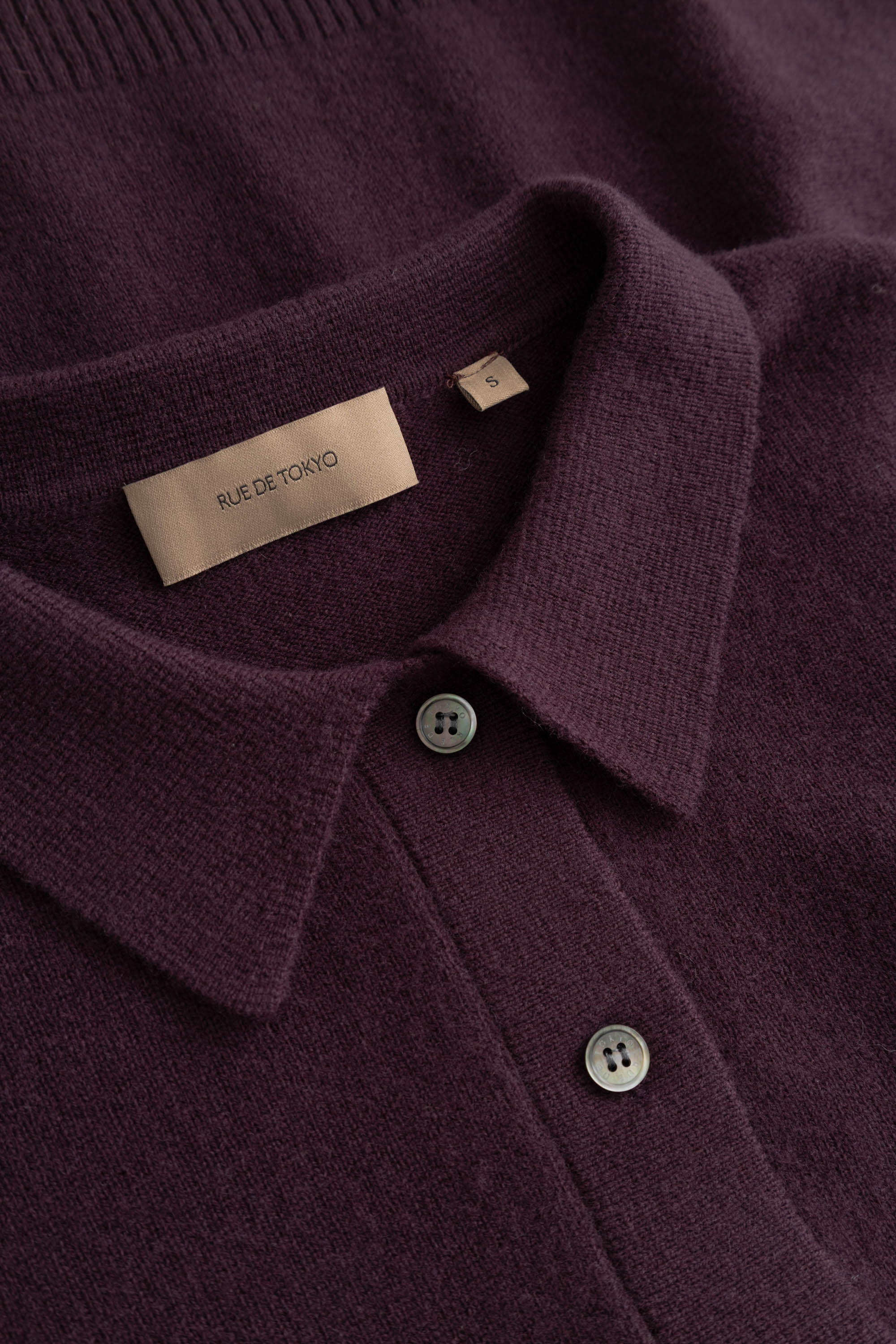 Rue de Tokyo KURA MERINO Sweater AUBERGINE
