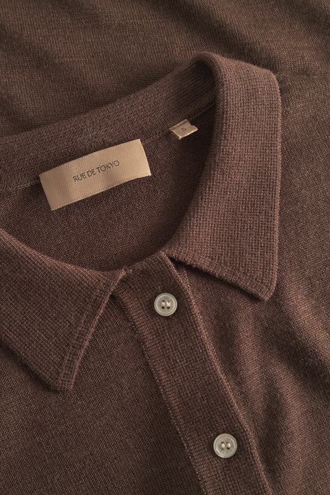 Rue de Tokyo KURA MERINO KNIT SWEATER BROWN