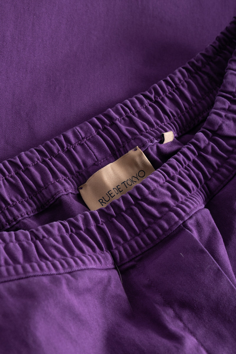 Rue de Tokyo PALLA GARMENT DYED TWILL PANTS IMPERIAL PURPLE