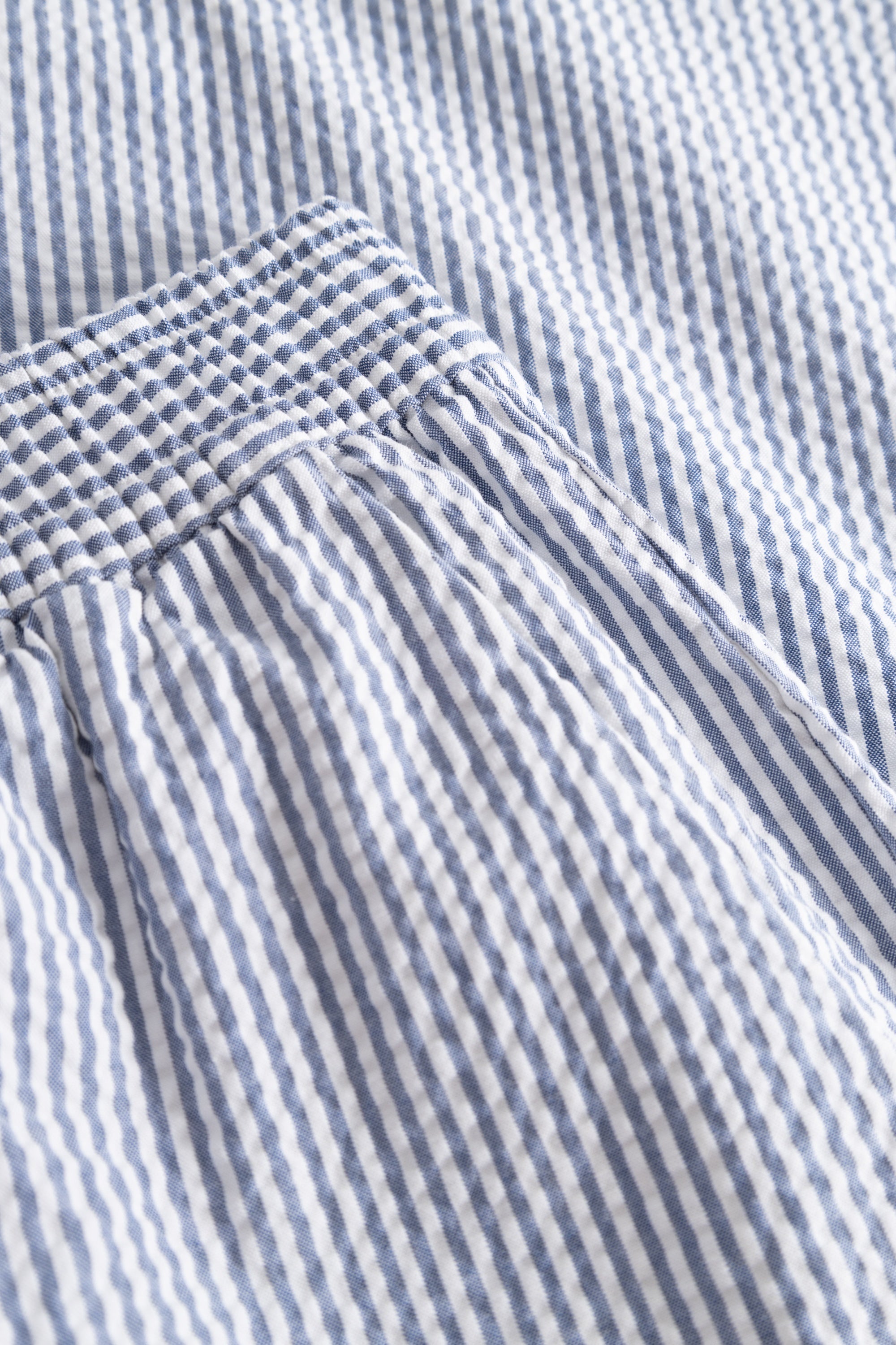 Rue de Tokyo PALLA HEAVY SEERSUCKER STRIPE Pants FADED BLUE STRIPE