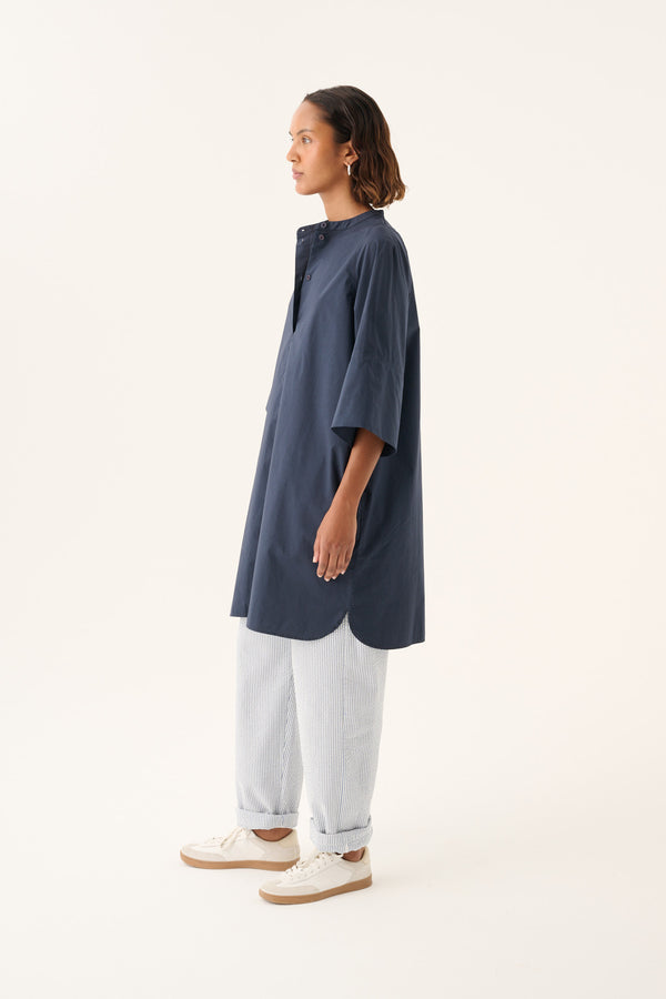 Rue de Tokyo PALLA HEAVY SEERSUCKER STRIPE Pants FADED BLUE STRIPE