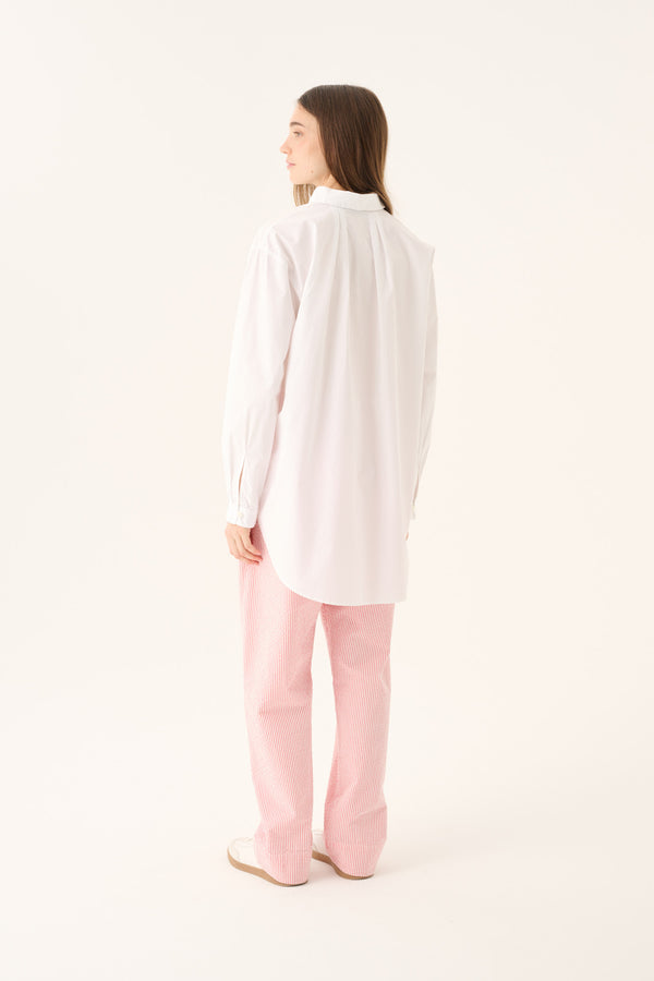Rue de Tokyo PALLA HEAVY SEERSUCKER STRIPE Pants FADED RED STRIPE