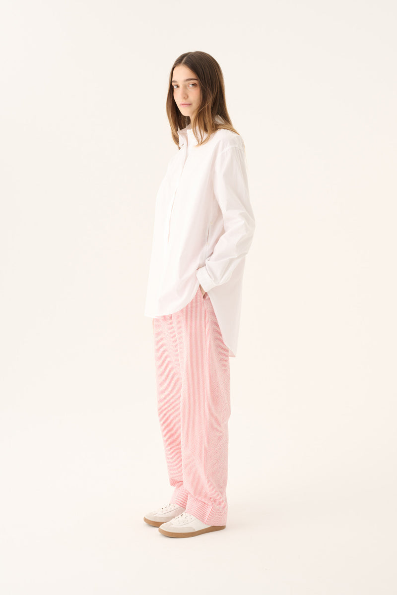 Rue de Tokyo PALLA HEAVY SEERSUCKER STRIPE Pants FADED RED STRIPE