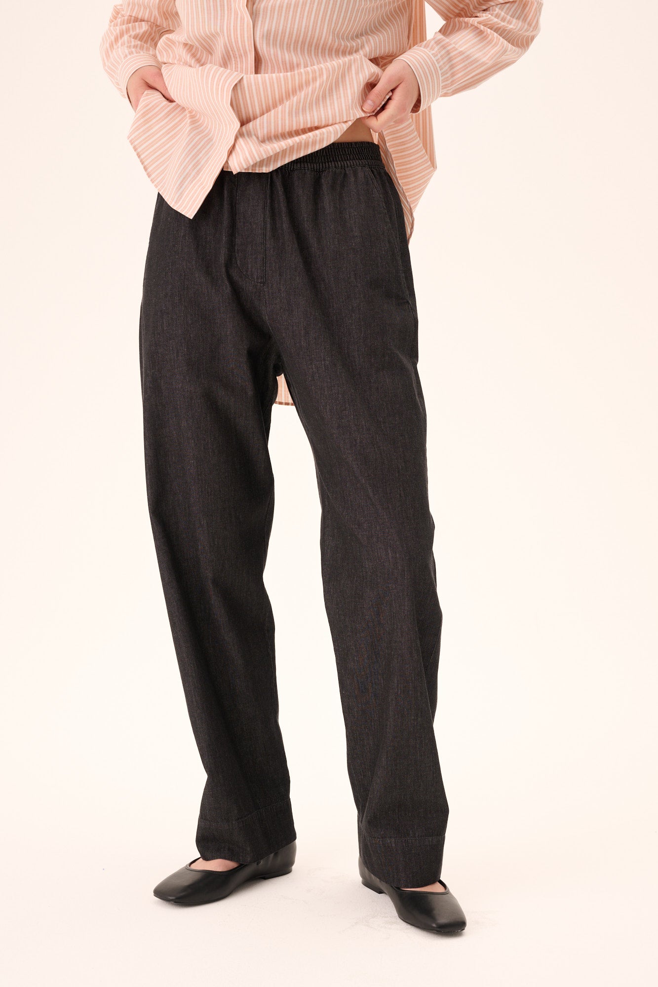 Rue de Tokyo PALLA LIGHT DENIM Pants WASHED BLACK DENIM