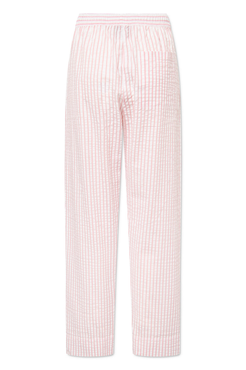 Rue de Tokyo PALLA STRIPED SEERSUCKER COTTON PANTS RED/WHITE STRIPE