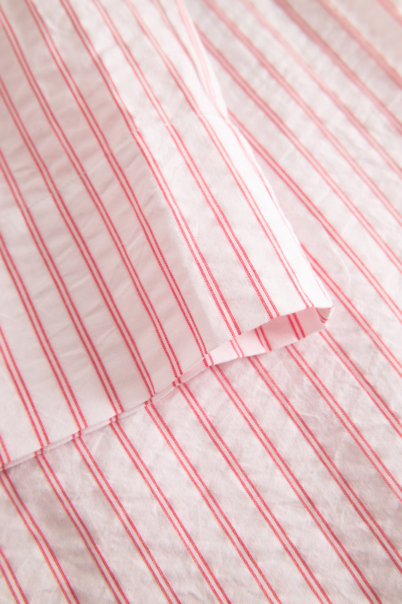 Rue de Tokyo PALLA STRIPED SEERSUCKER COTTON PANTS RED/WHITE STRIPE