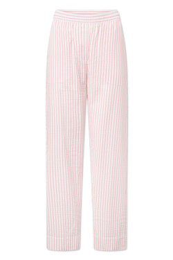 Rue de Tokyo PALLA STRIPED SEERSUCKER COTTON PANTS RED/WHITE STRIPE