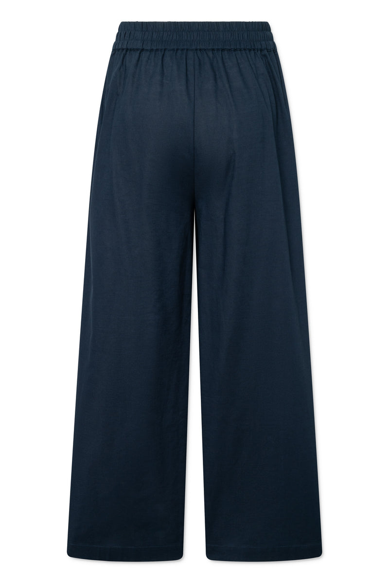 Rue de Tokyo PANDORA LIGHT LINEN SOLID Pants INK BLUE