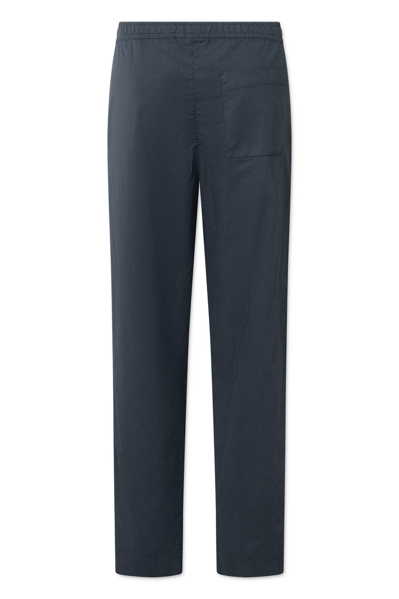 Rue de Tokyo PANOS PATTERNED LINEN STRIPE PANTS NAVY / LIGHT BLUE STRIPE