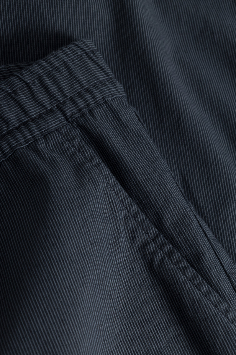 Rue de Tokyo PANOS PATTERNED LINEN STRIPE PANTS NAVY / LIGHT BLUE STRIPE