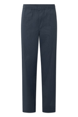 Rue de Tokyo PANOS PATTERNED LINEN STRIPE PANTS NAVY / LIGHT BLUE STRIPE