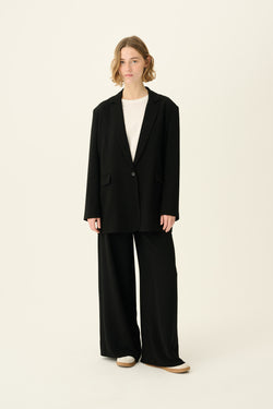 Rue de Tokyo PAPINA RECYCLED HEAVY CREPE Pants BLACK