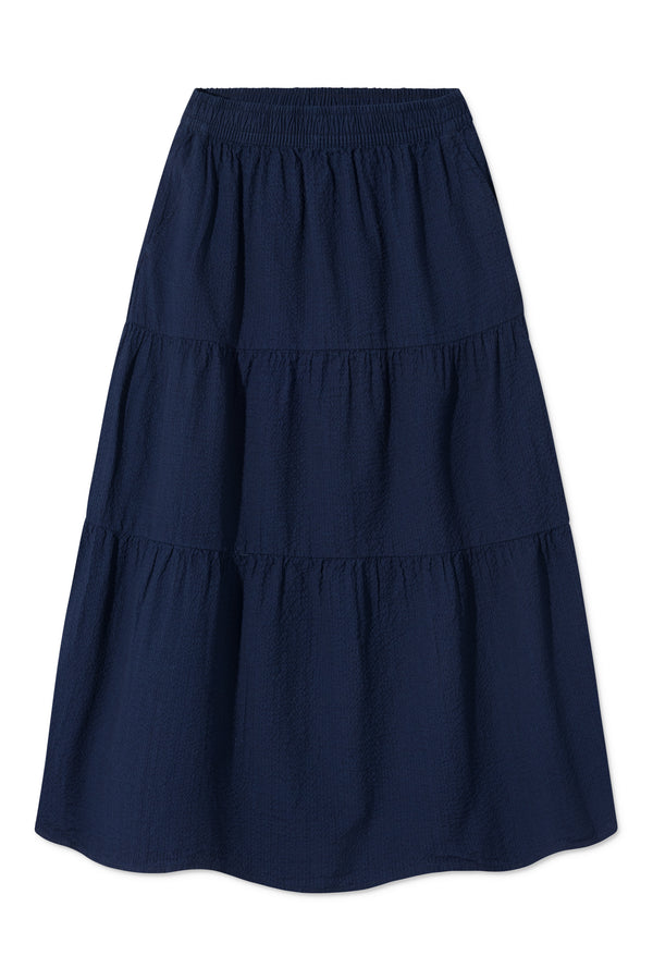 Rue de Tokyo PAPRIKA SKIRT BLEACHED INDIGO SKIRTS