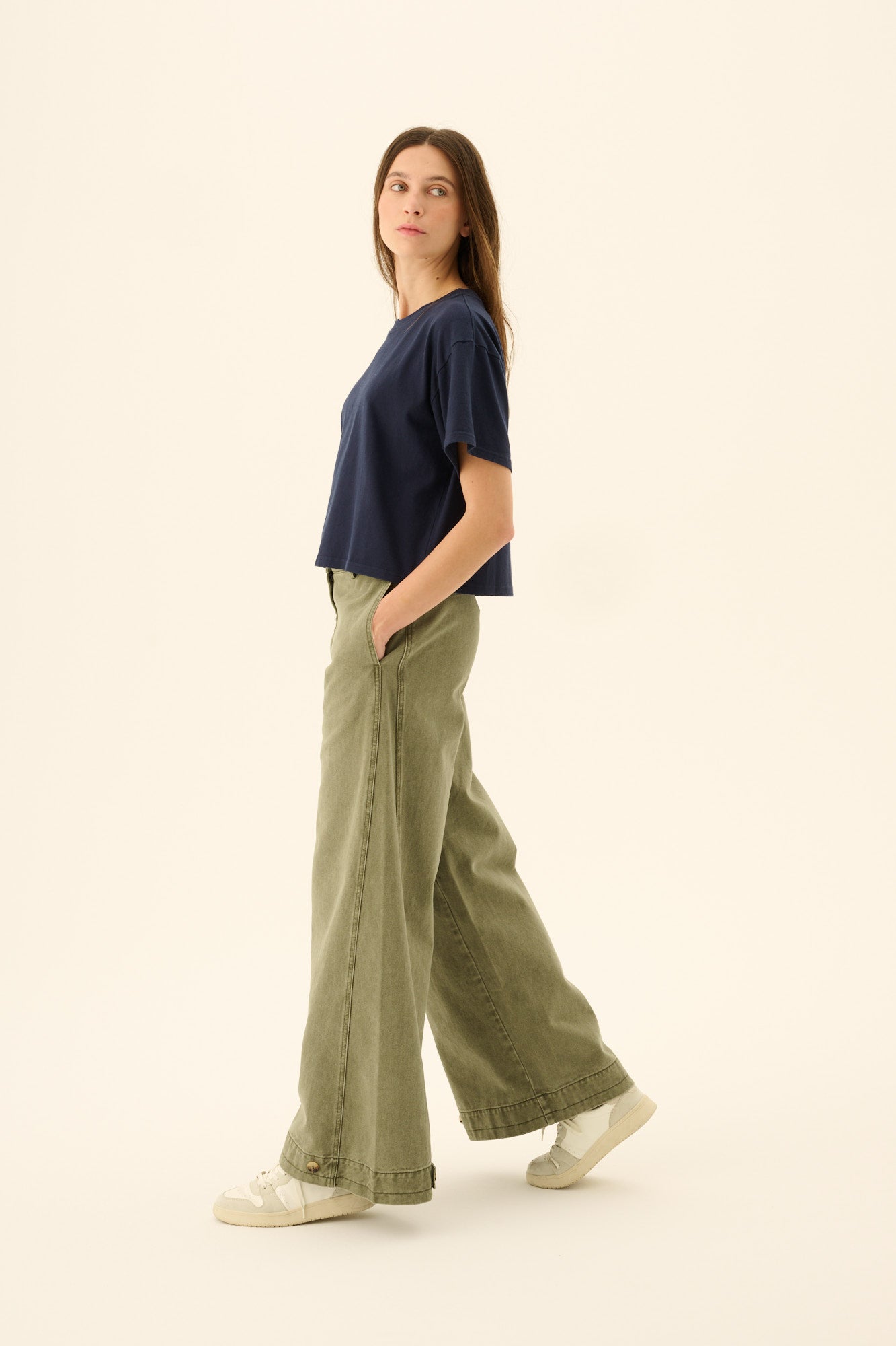 Rue de Tokyo PATSY FADED TWILL Pants SAGE GREEN