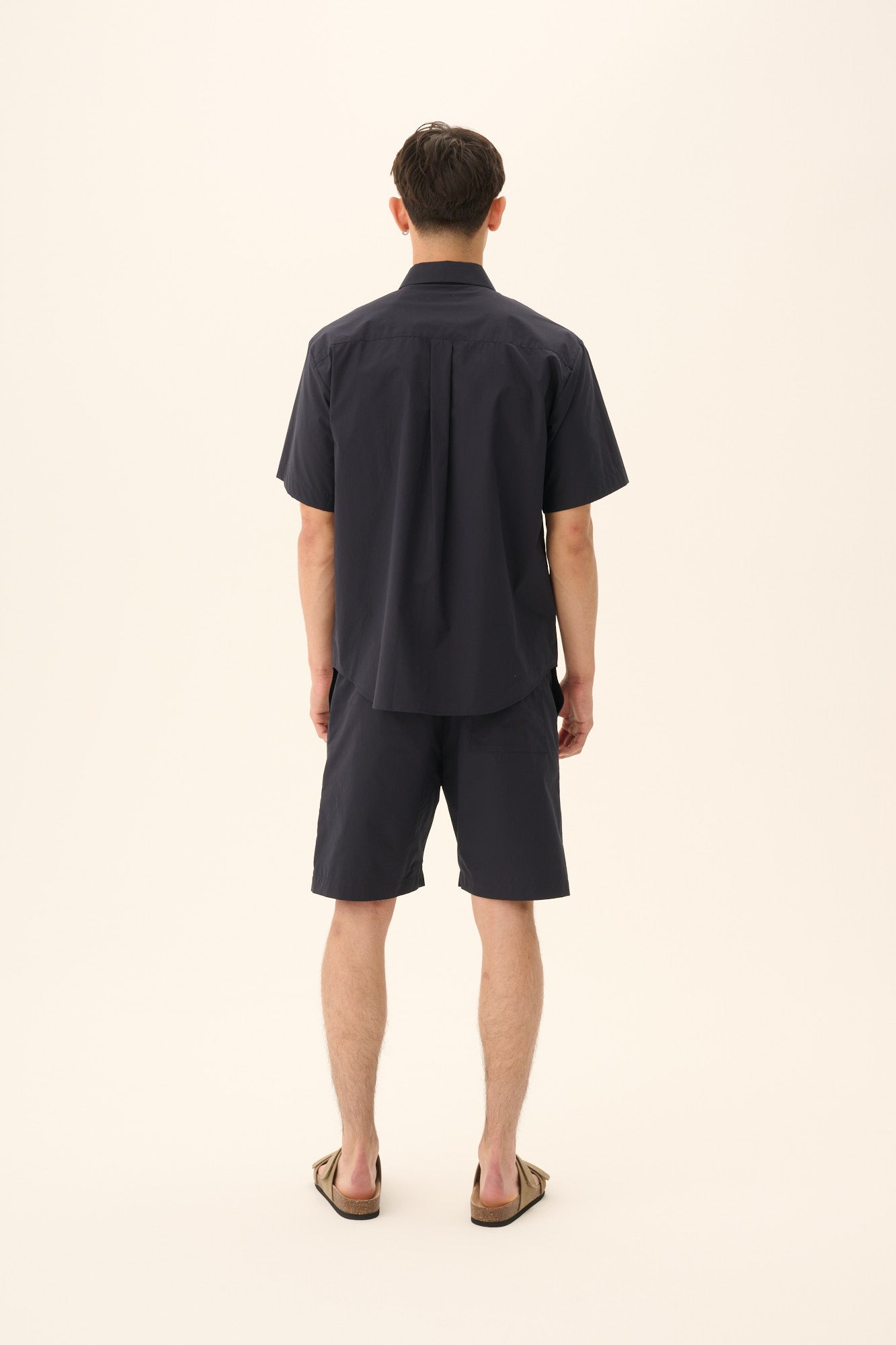 Rue de Tokyo PAVEL-MAISON SOLID POPLIN Shorts NAVY
