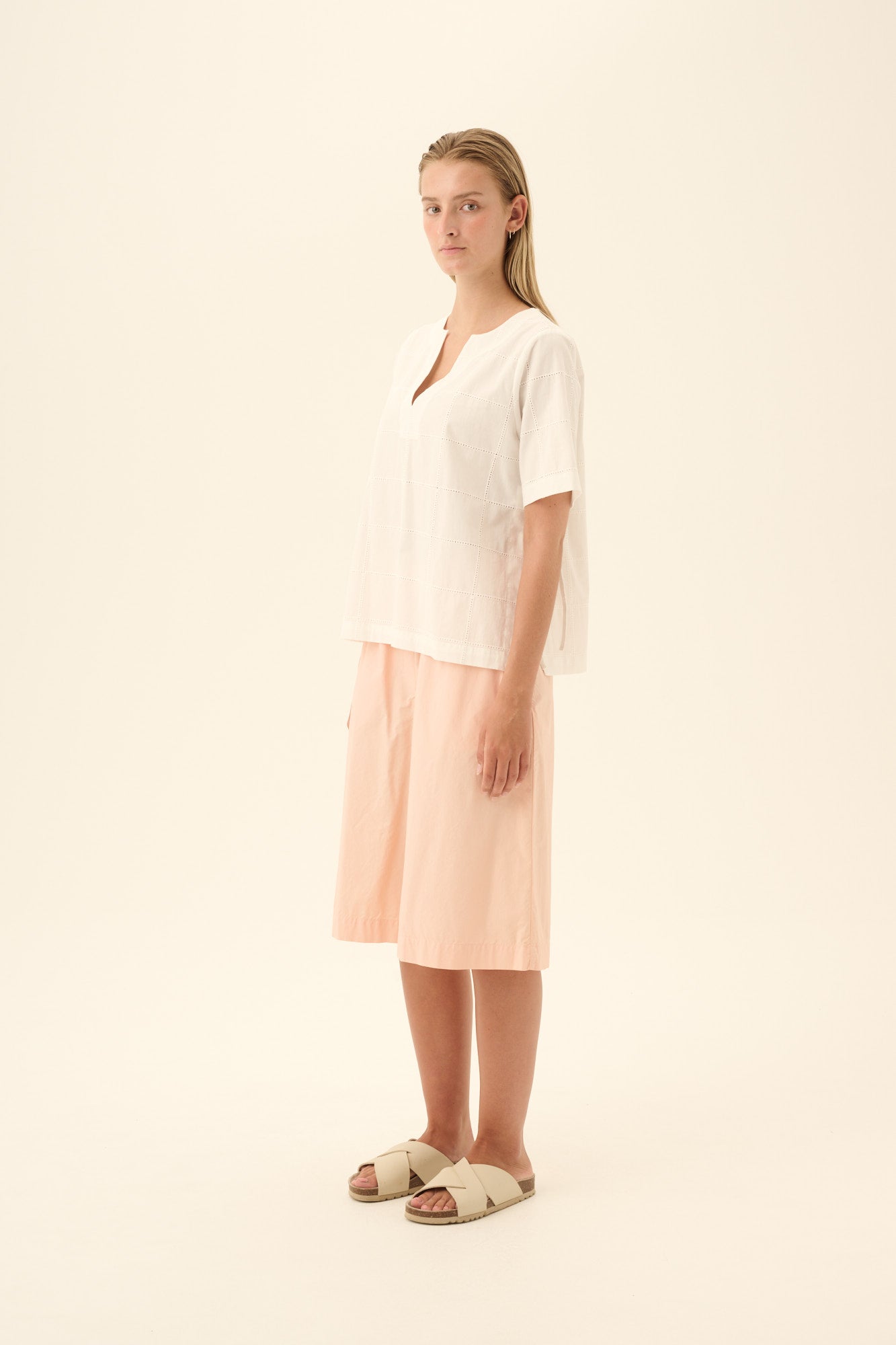 Rue de Tokyo PECHE GMTD POPLIN Shorts BEIGE ROSE