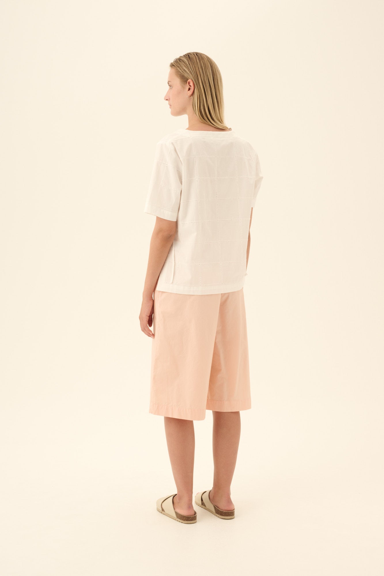 Rue de Tokyo PECHE GMTD POPLIN Shorts BEIGE ROSE