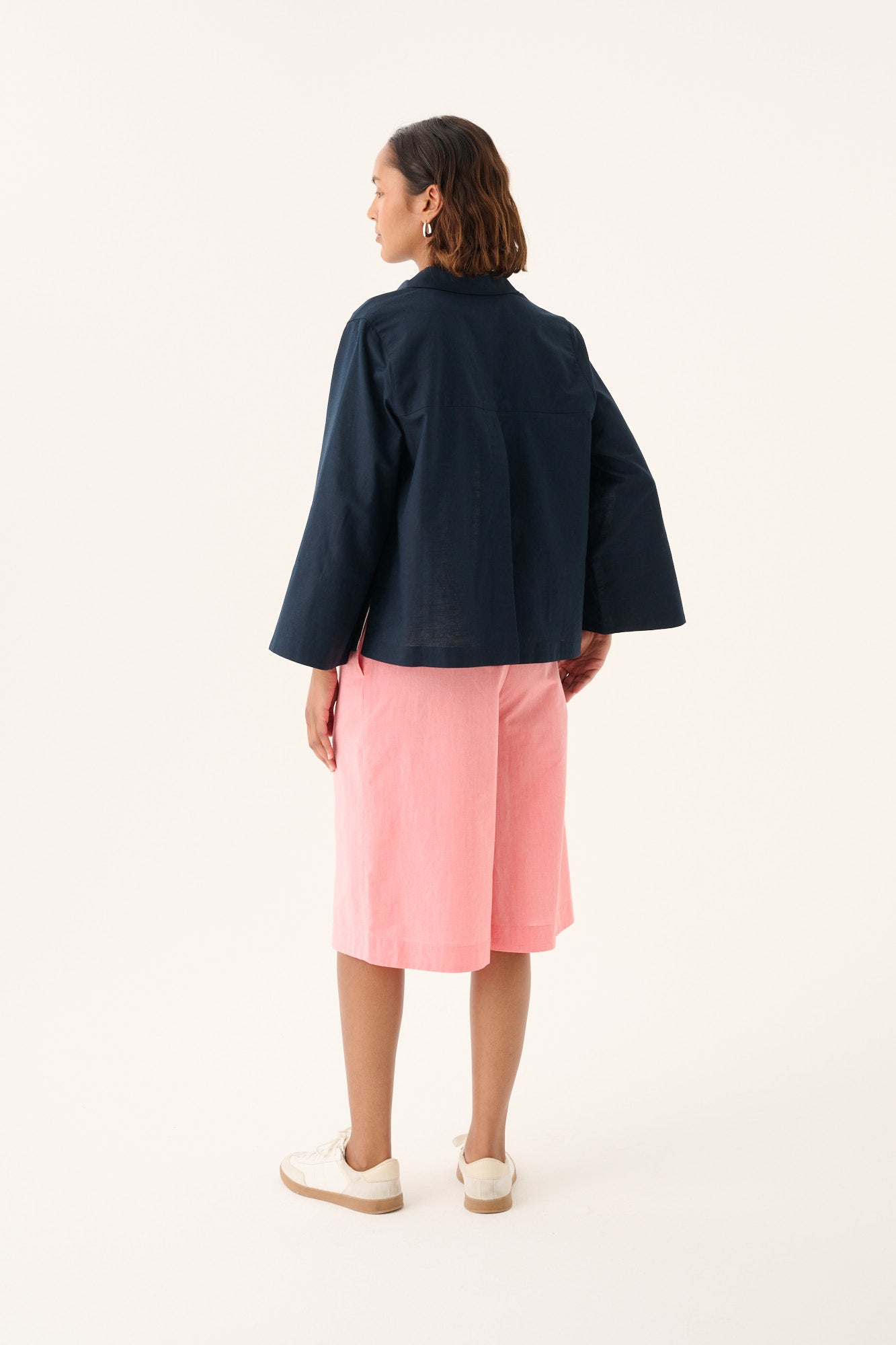 Rue de Tokyo PECHE WASHED COTTON STRIPE Shorts RED WHITE STRIPE