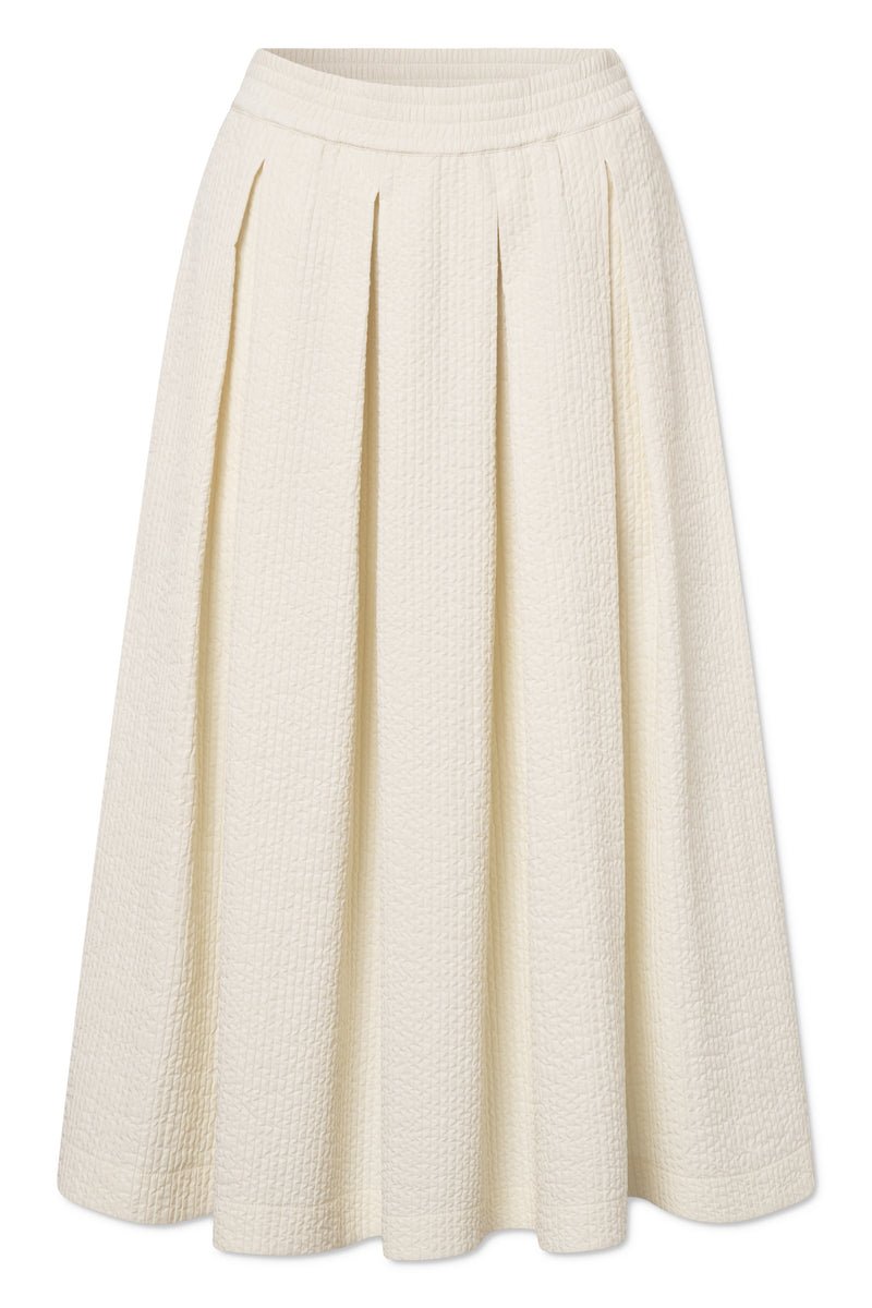 Rue de Tokyo PEGGY BUBBLE STRIPE SKIRTS OFF WHITE