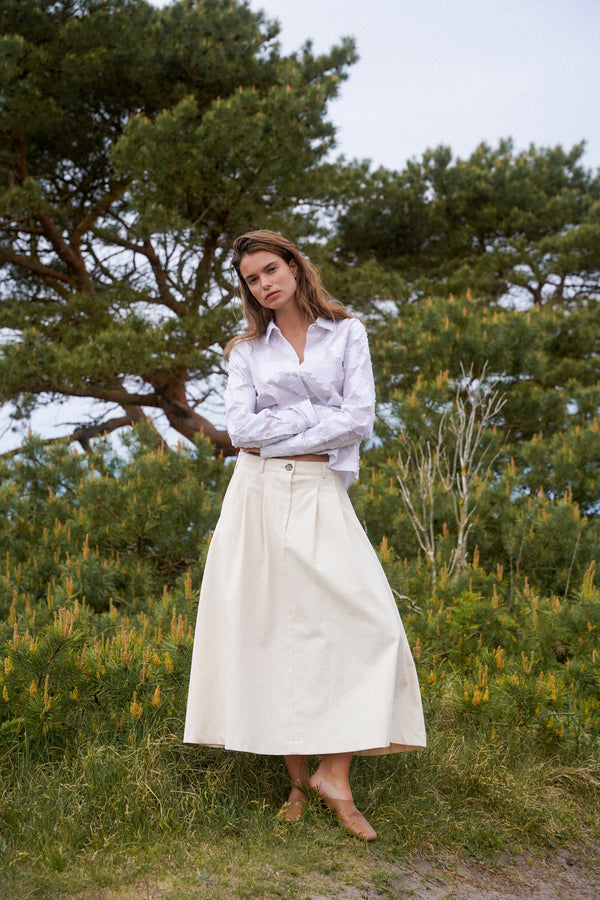 Rue de Tokyo PEN CALICO Skirts ECRU