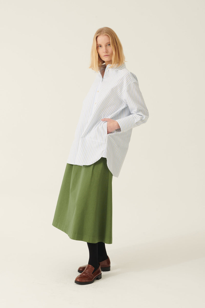 Rue de Tokyo PEN GARMENT DYED TWILL SKIRTS DILL GREEN