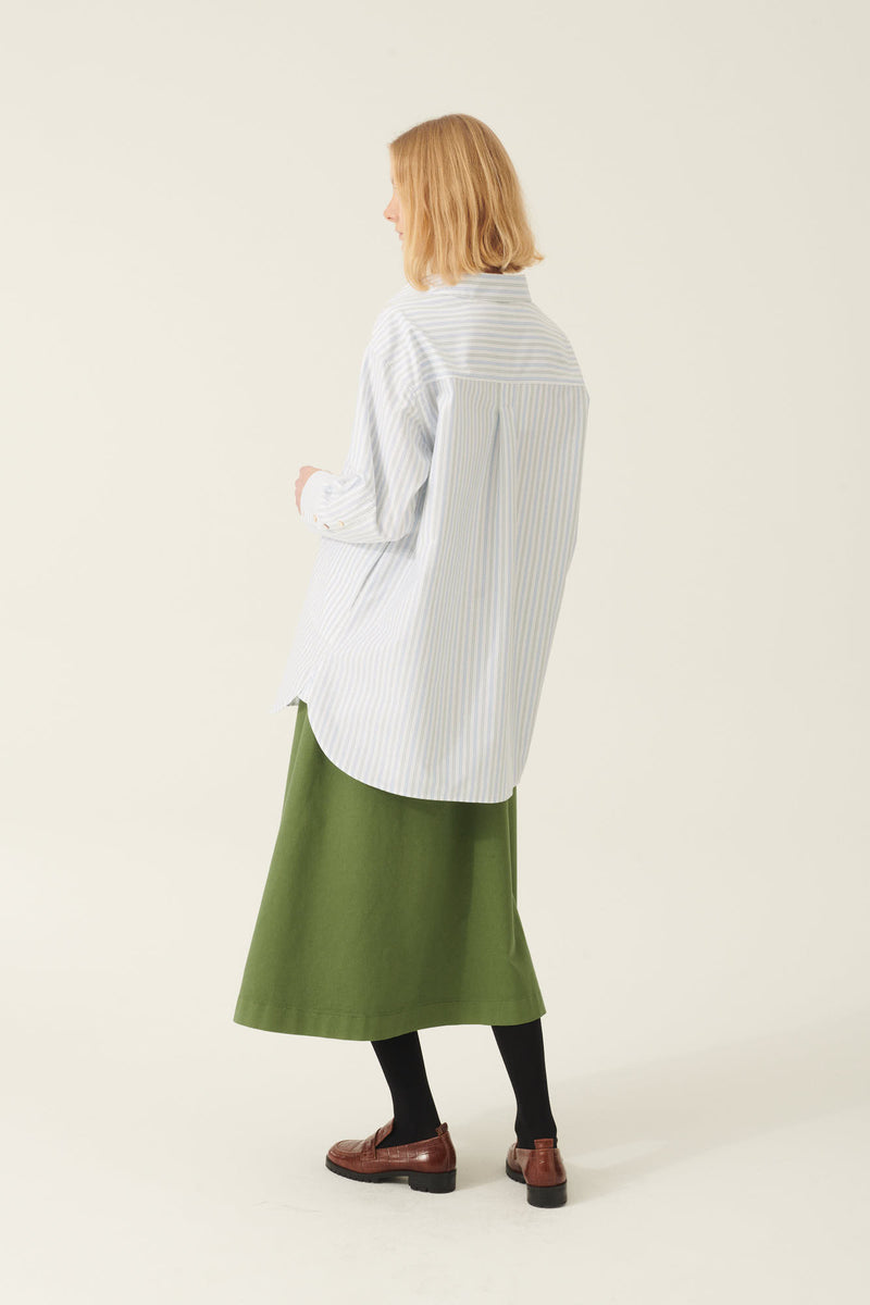 Rue de Tokyo PEN GARMENT DYED TWILL SKIRTS DILL GREEN