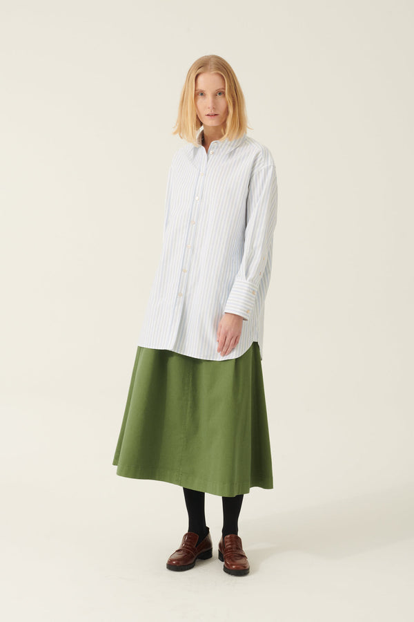 Rue de Tokyo PEN GARMENT DYED TWILL SKIRTS DILL GREEN