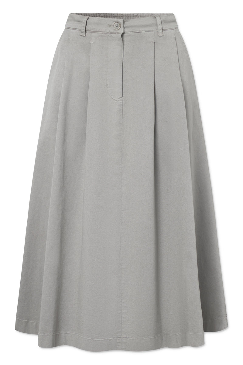 Rue de Tokyo PEN GARMENT DYED TWILL SKIRTS ELEPHANT GREY