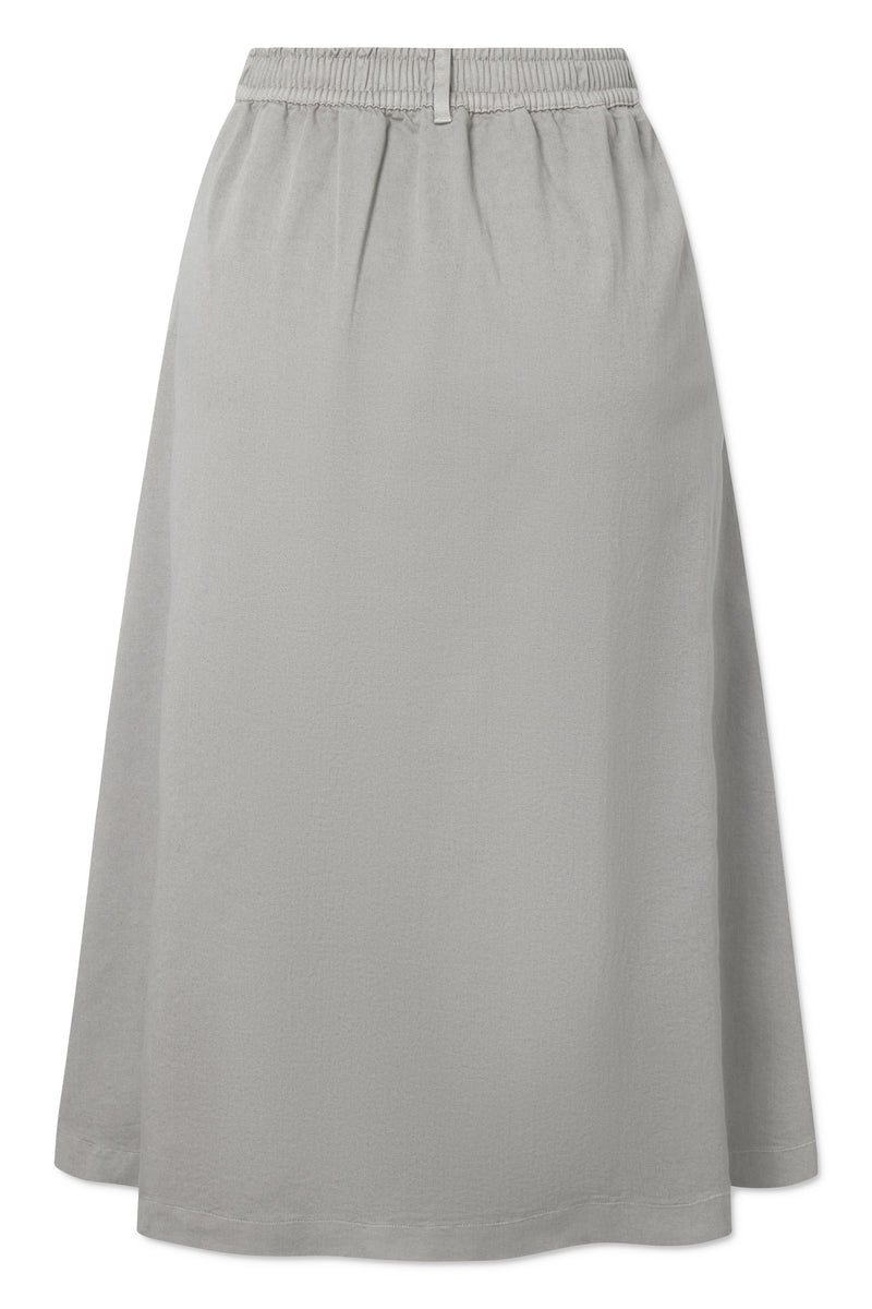 Rue de Tokyo PEN GARMENT DYED TWILL SKIRTS ELEPHANT GREY