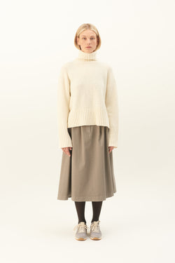 Rue de Tokyo PEN GARMENT DYED TWILL SKIRTS ELEPHANT GREY