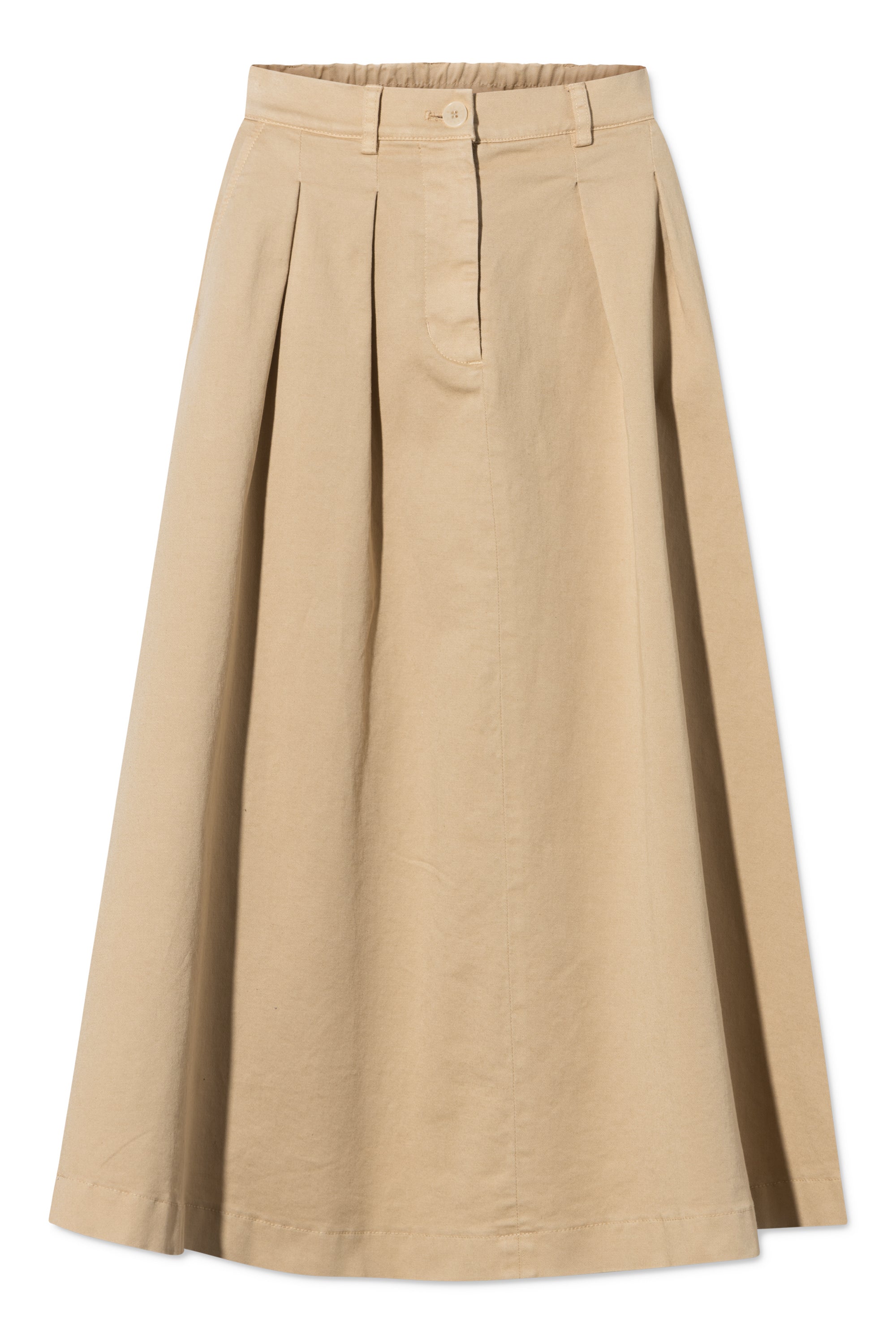 Rue de Tokyo PEN GMTD GARMENT DYED TWILL SKIRTS LIGHT BEIGE