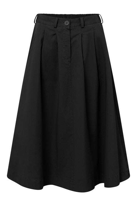 Rue de Tokyo PEN PRE DYED TWILL SKIRTS BLACK