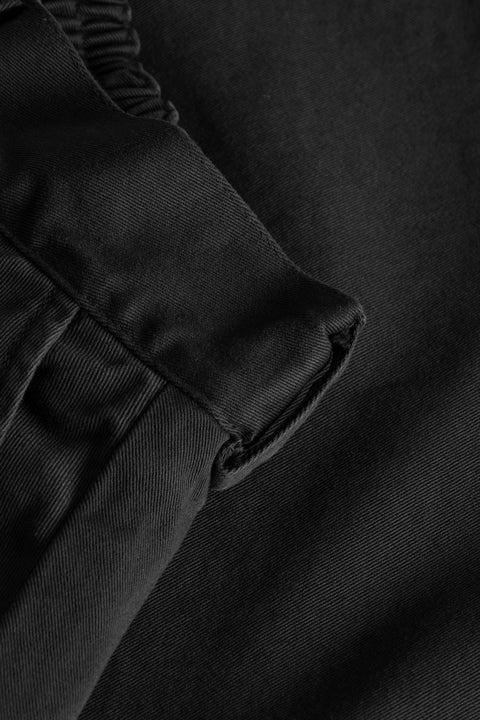 Rue de Tokyo PEN PRE DYED TWILL SKIRTS BLACK