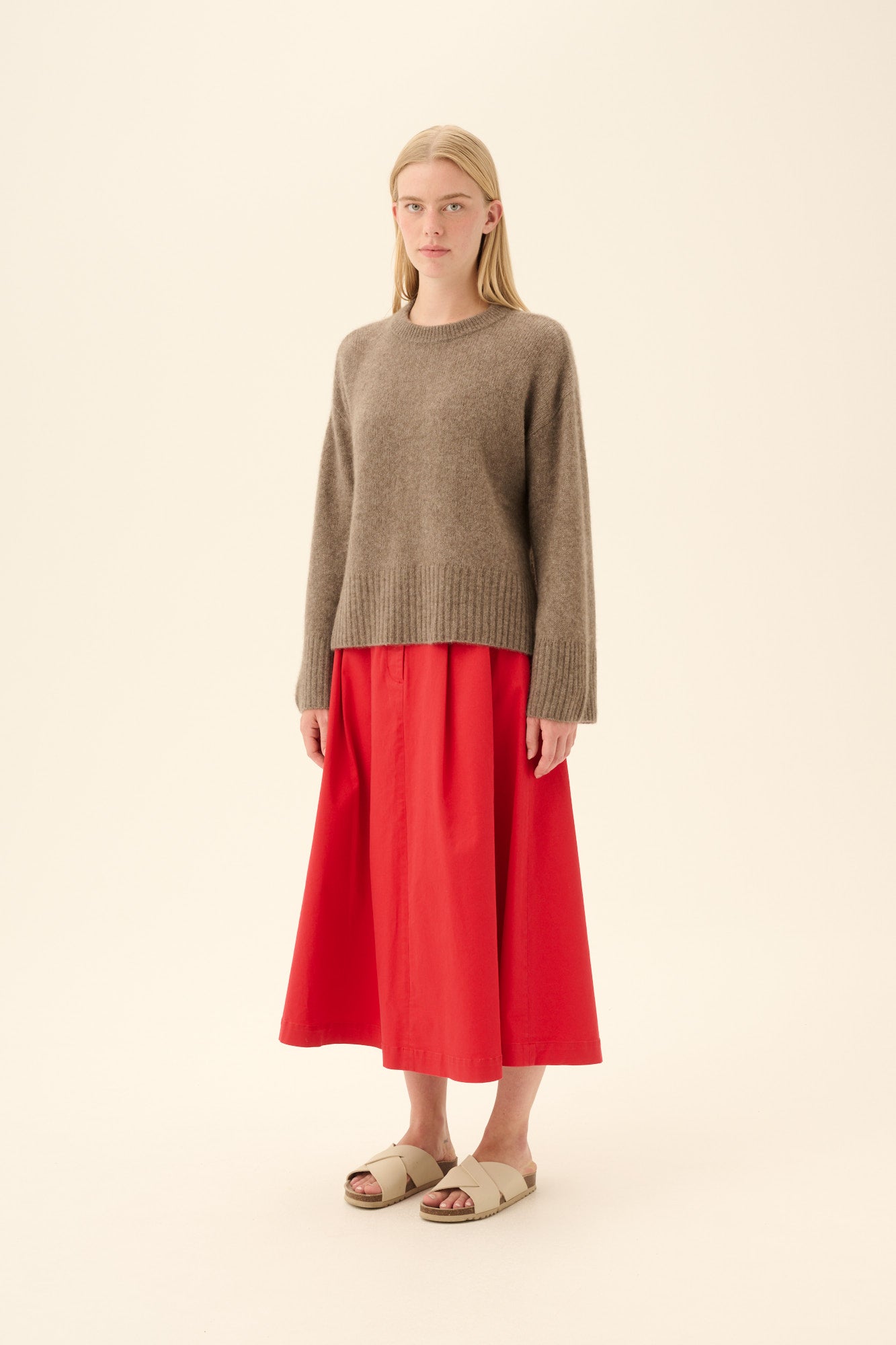Rue de Tokyo PEN TWILL Skirts BITTERSWEET RED