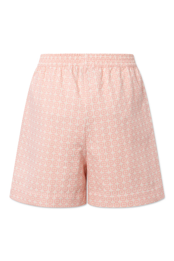 Rue de Tokyo PETRI CHECKED COTTON PANTS PINK/BEIGE CHECK