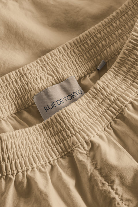 Rue de Tokyo PETRI GARMENT DYED POPLIN PANTS BEIGE