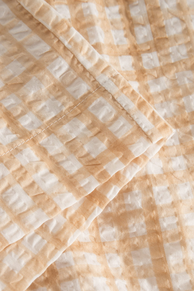 Rue de Tokyo PETRI SHORTS BEIGE/WHITE CHECK PANTS BEIGE/WHITE CHECK