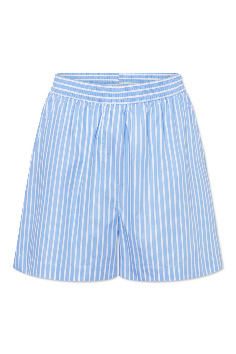 Rue de Tokyo PETRI VENICE SUNBLEACHED STRIPE SHORTS OCEAN BLUE