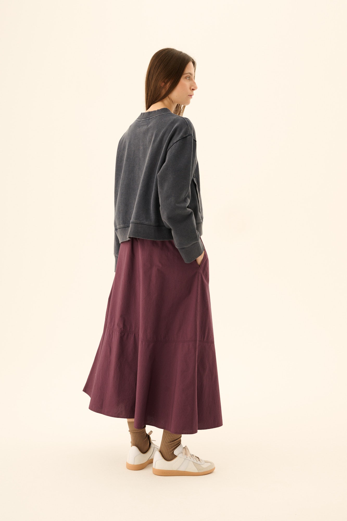 Rue de Tokyo PETULA GMTD POPLIN Skirts PLUM PURPLE