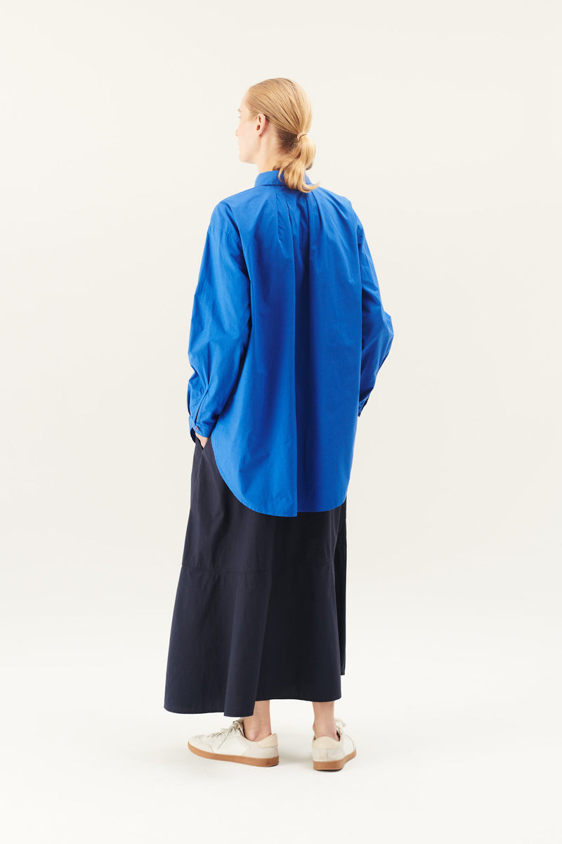 Rue de Tokyo PETULA ORGANIC GARMENT DYED POPLIN SKIRTS DARK NAVY